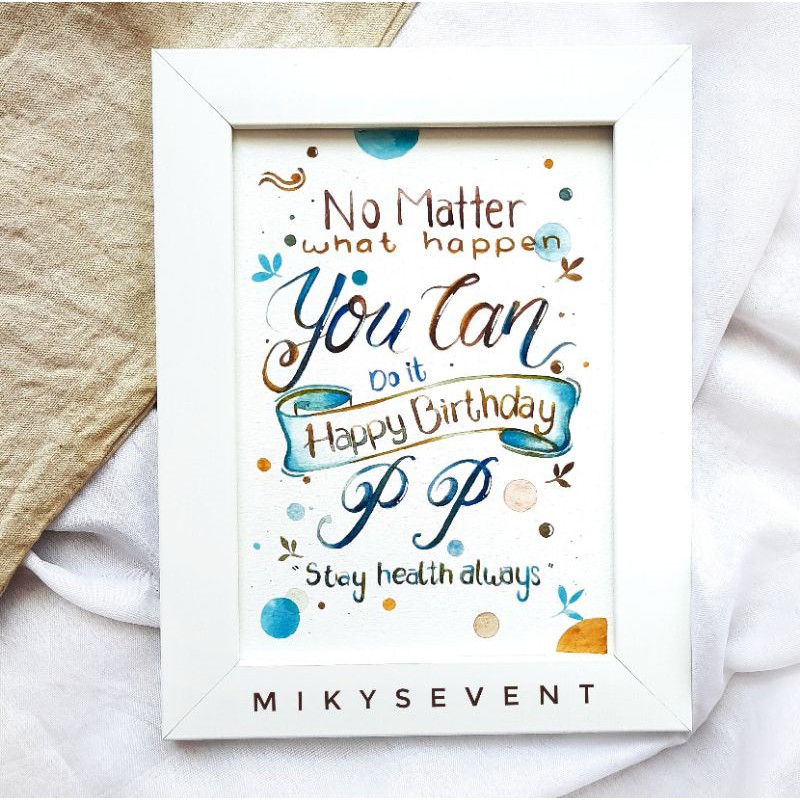 Kado Lettering Frame/ Hand Lettering/ Kado Ulang Tahun
