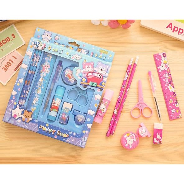 Stationary Set Alat Tulis Sekolah Pensil Set Karakter Kartun