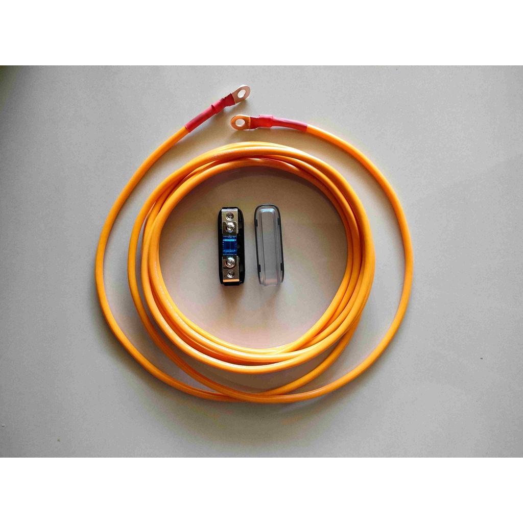 Kabel Power / Aki / Ground Audio Momentum 8 AWG + Sekring Mini ANL ( PAKETAN )