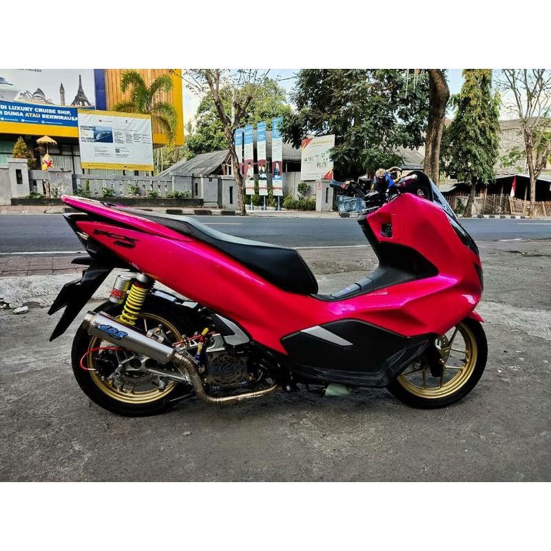 Knalpot Dos Muffler Original Jogja Pcx 150 Bulat krucut Stainless original racing jogja