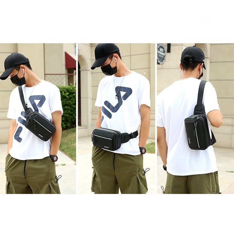 [COD] LB - New arrival tas pinggang import pria / Waist bag cowok / Waist bag pria 10029