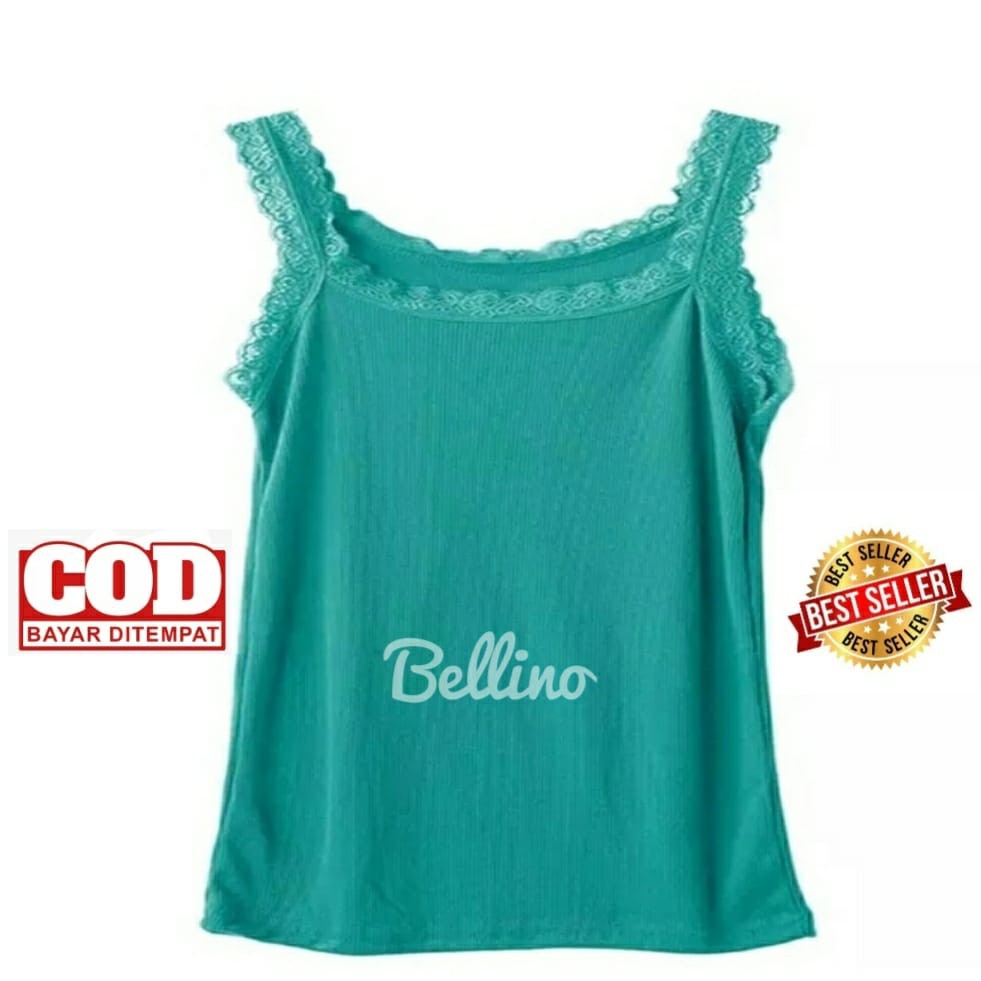 Camisol Renda Jumbo Viorano Tank Top Singlet Camisole Wanita Tanktop Big Size Super Soft Kaos Ft XXL-Tosca