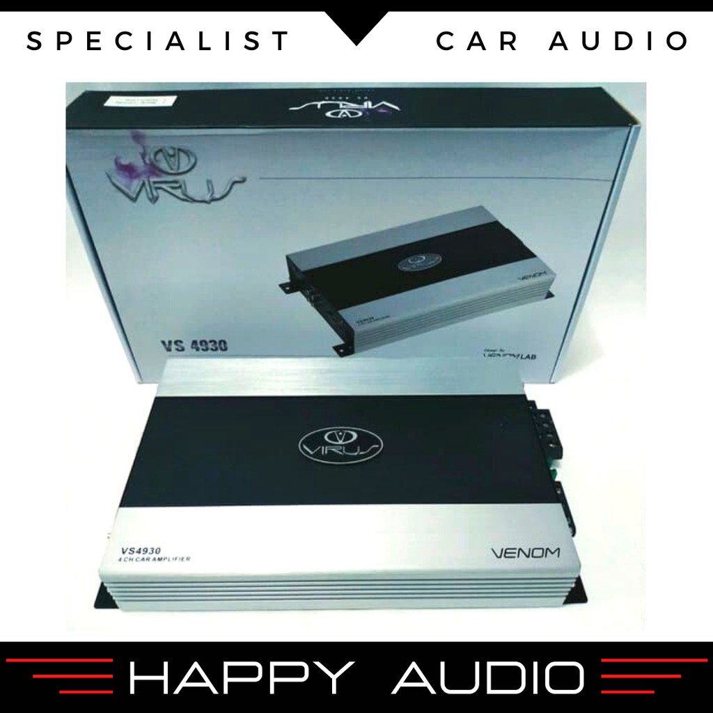 POWER AMPLIFIER 4 CHANNEL VENOM VIRUS VS 4930 POWER 4 CH VS4930 TERBARU ORIGINAL BERGARANSI RESMI