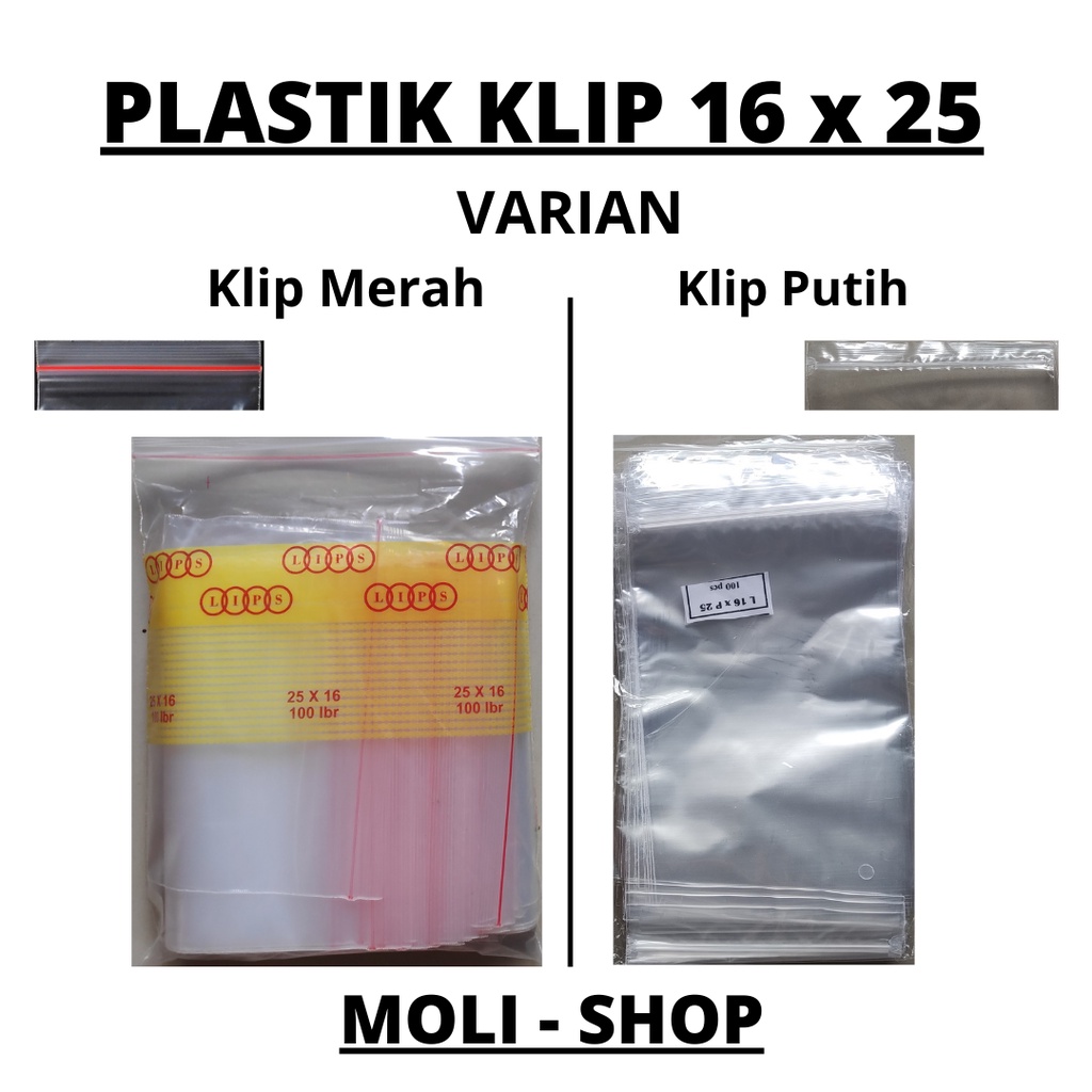 Plastik Klip Uk 16x25 (100pcs), Plastik Zipper lock