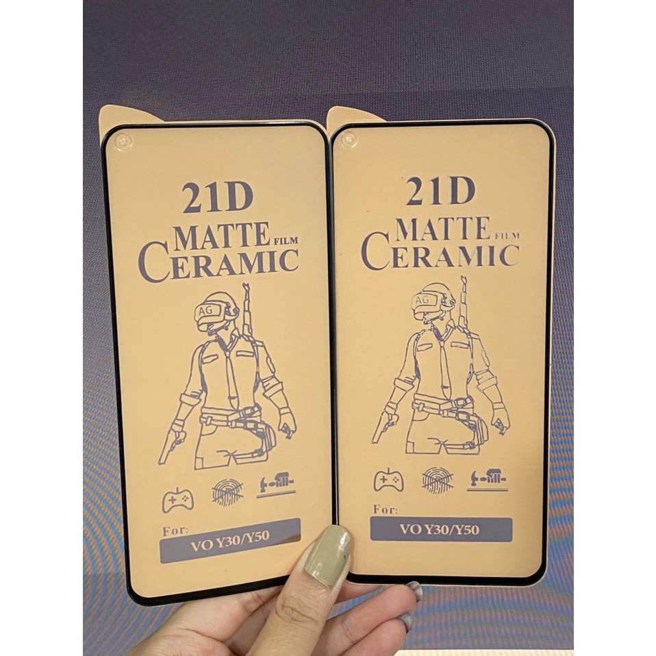 VIVO V5 V5S V5 LITE V9 V9 PRO V15 PRO Z1 PRO Y16 Y35 TEMPERED GLASS 21D Ceramic Matte Screen Guard Full