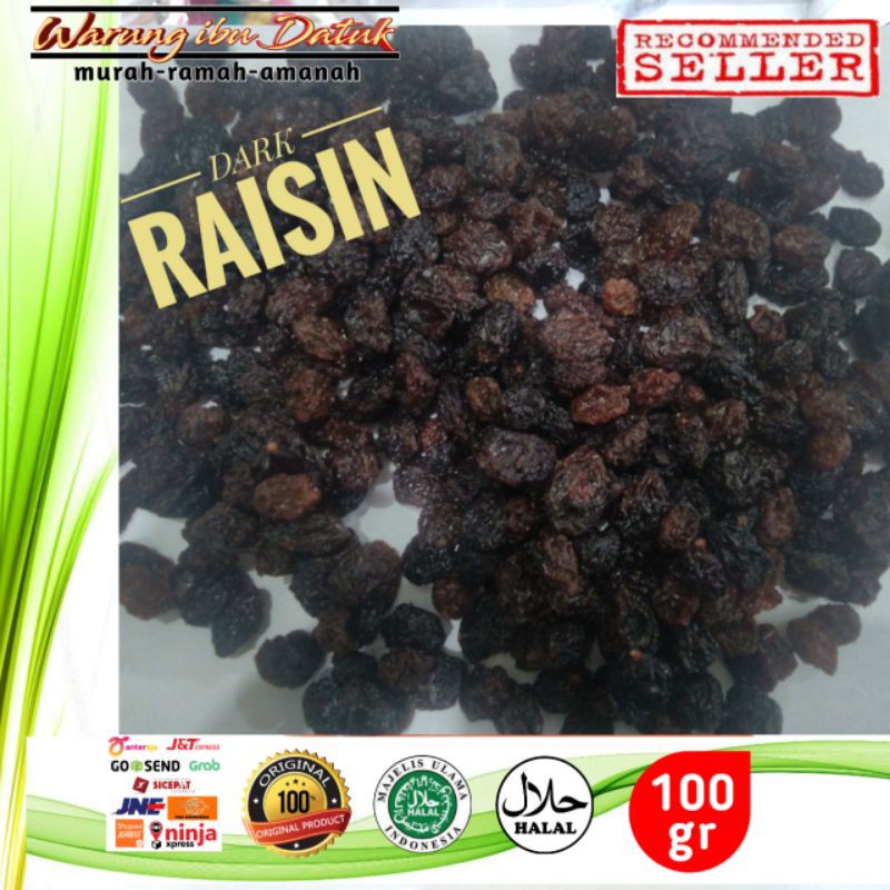 

Dark Raisin Kismis Hitam 100gr