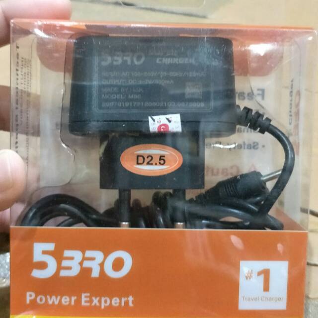 Charger smartfren jack jarum 2.5 5bro super mika