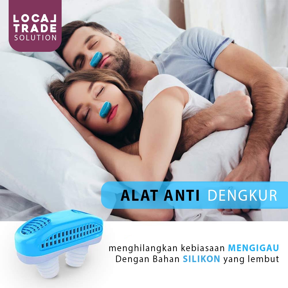 Alat Anti Dengkur Ngorok Saat Tidur 2 In 1 Silicone Stop Snoring Solution Pernafasan Hidung