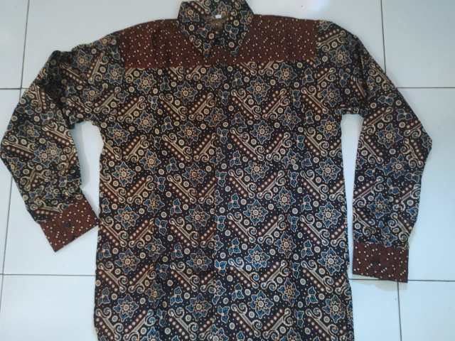 Kemeja Batik Pria Lengan Panjang Size M L Xl Xxl Bswart Batik Mataram