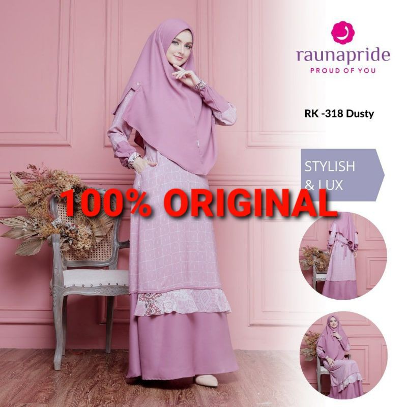 RAUNA GAMIS SET HIJAB RK 316 RL 317 Rk 318 | RAUNA GAMIS STYLISH AND LUX | RAUNA GAMIS SYARI