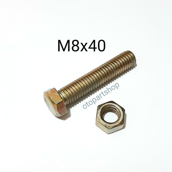 Baut Mur M8x40 ( baut 12 panjang 4cm )
