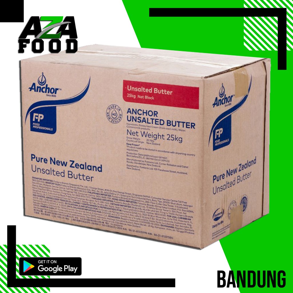 

Anchor Unsalted Butter 25 Kg