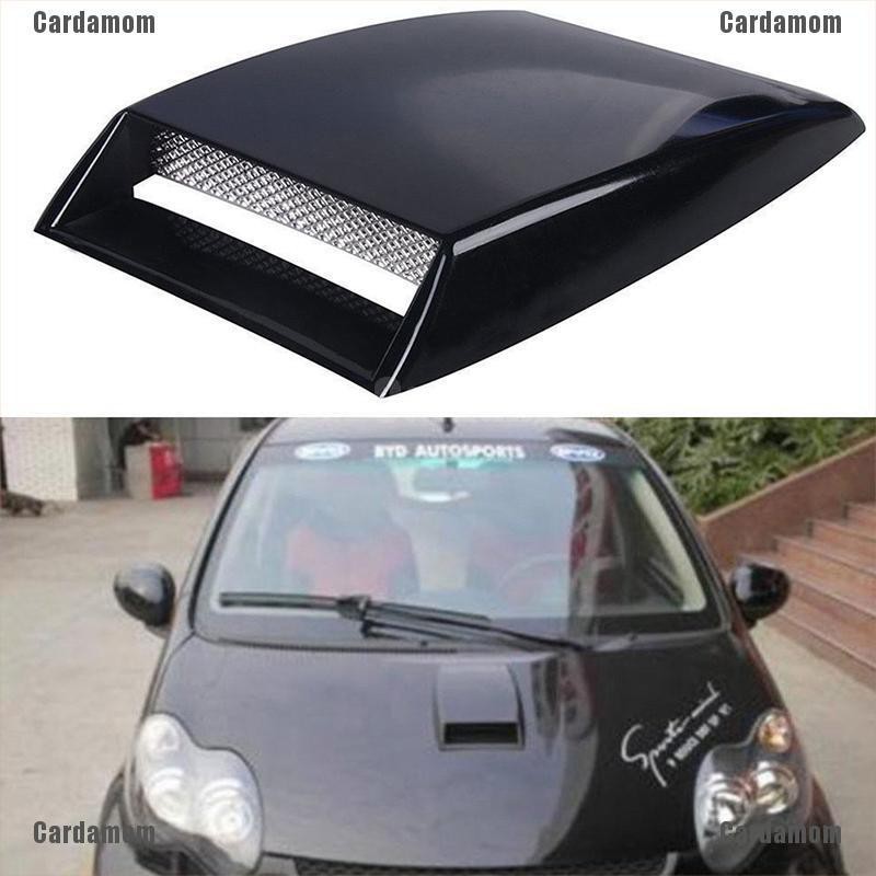 Car 3D Decorative Air Flow Intake Hood Scoop Vent Bonnet Cover Black Universal