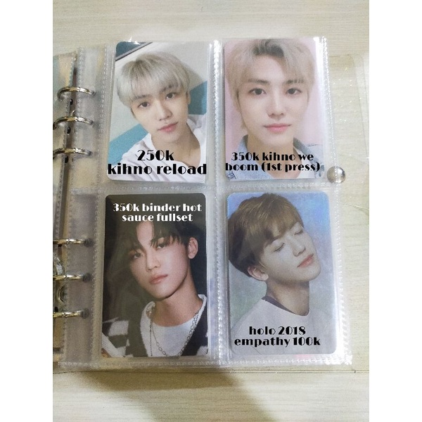 Jaemin photocard binder hot sauce & kihno reload we boom
