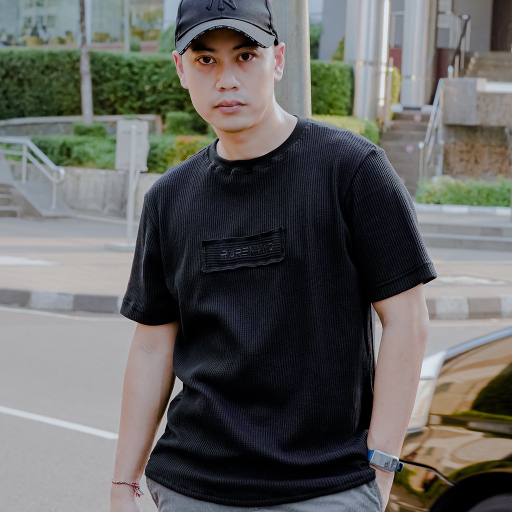 RKYND - Damien Tshirt reguler waffle pria