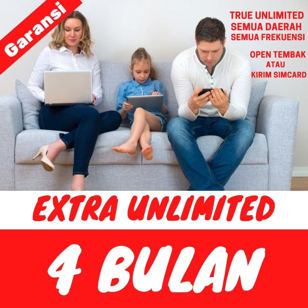 PERDANA EKSTRA UNLIMITED 4 BULAN SUPPORT ALL TKP | BERGARANSI TINGGAL PAKAI EXTRA UNLIMITED