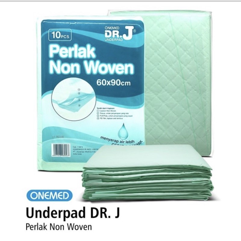 UNDERPAD DR J 60x90CM ONEMED (HARGA PER PACK ISI 10 PCS)