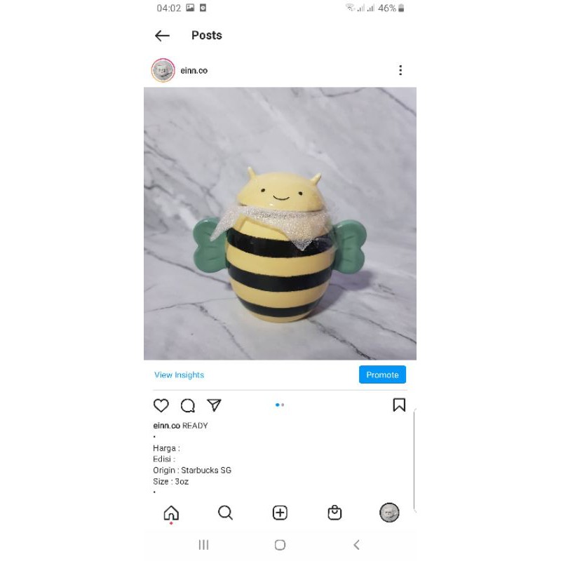 Starbucks Bee Mine Edition Singapore Mug 3oz Rare Limited