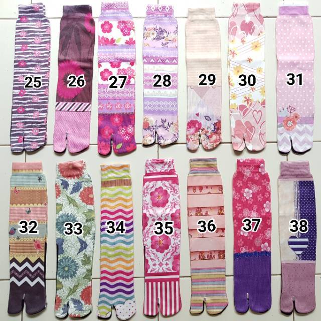 Kaos Kaki Jempol Nida Motif Printing Kaos Kaki Muslimah Cantik Syari