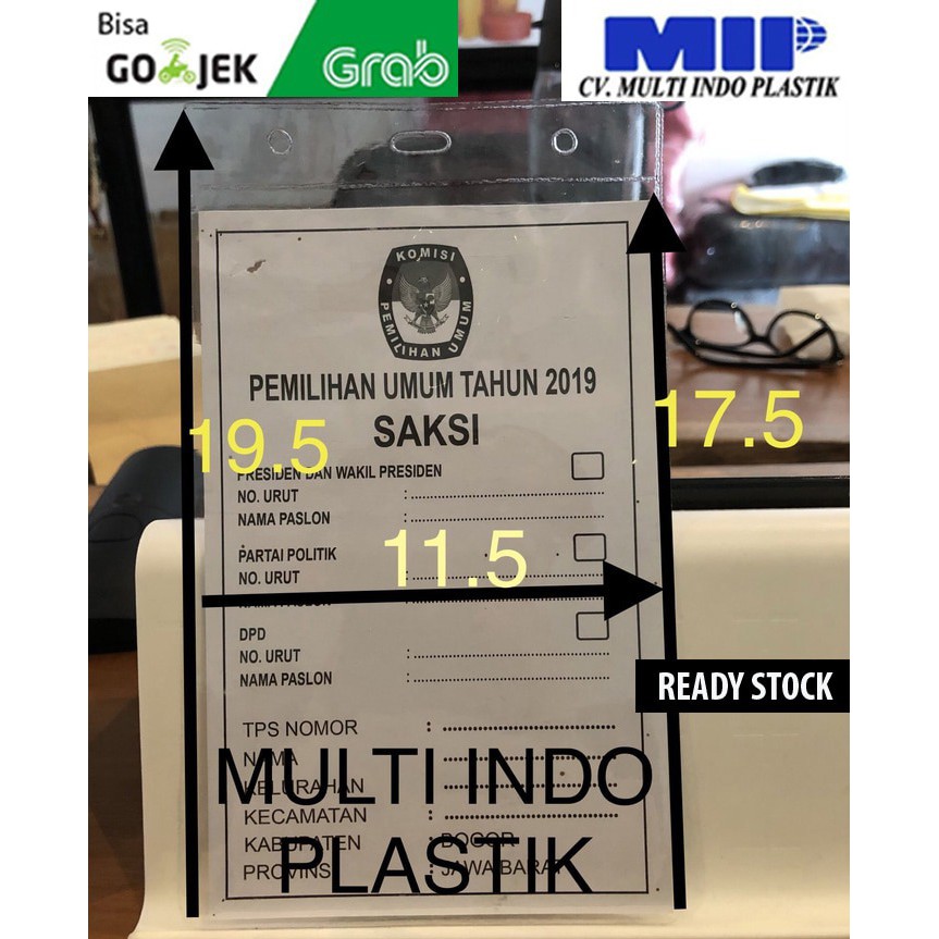

Jual plastik ID Card/ nametag murah/ kantong panitia/ plastik panitia