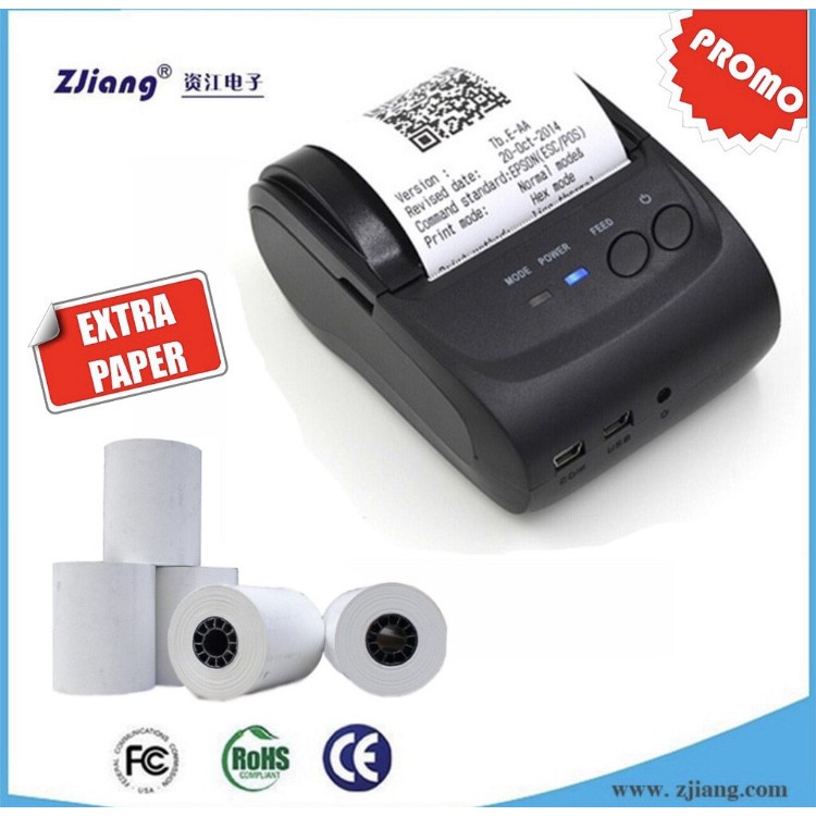 Mesin printer mini Cetak Struk/Bon/Invoice Kasir Bluetooth