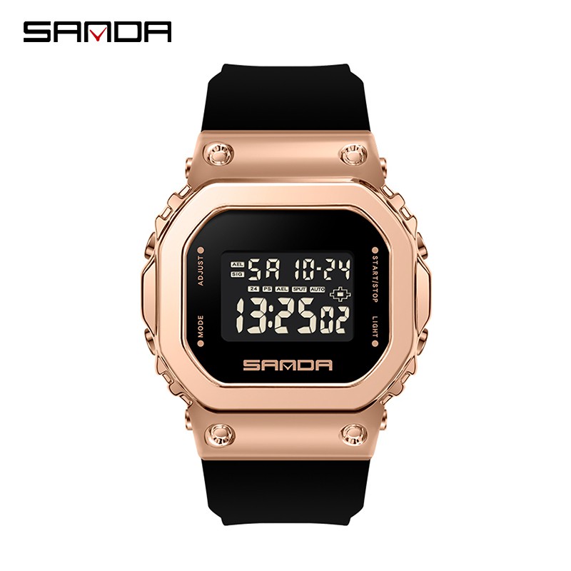 SANDA 9006 Jam Tangan Wanita Pria Digital Sport EL Backlight Tali Rubber Anti air WATCHKITE WKOS