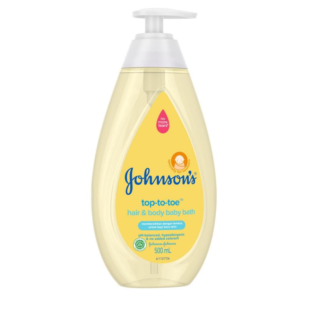 Johnson's Top-To-Toe Hair &amp; Body Baby Bath Pump 500 ml