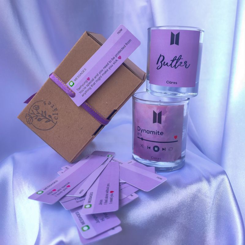 BTS | Lilin Aromaterapi | BTS Gift | Giftset | BTS Scented Candle | BTS Hampers | Custom Candle