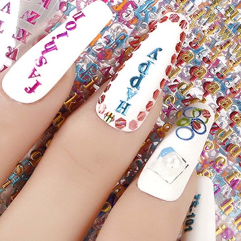

[Rexin] Stiker huruf nailart/resin