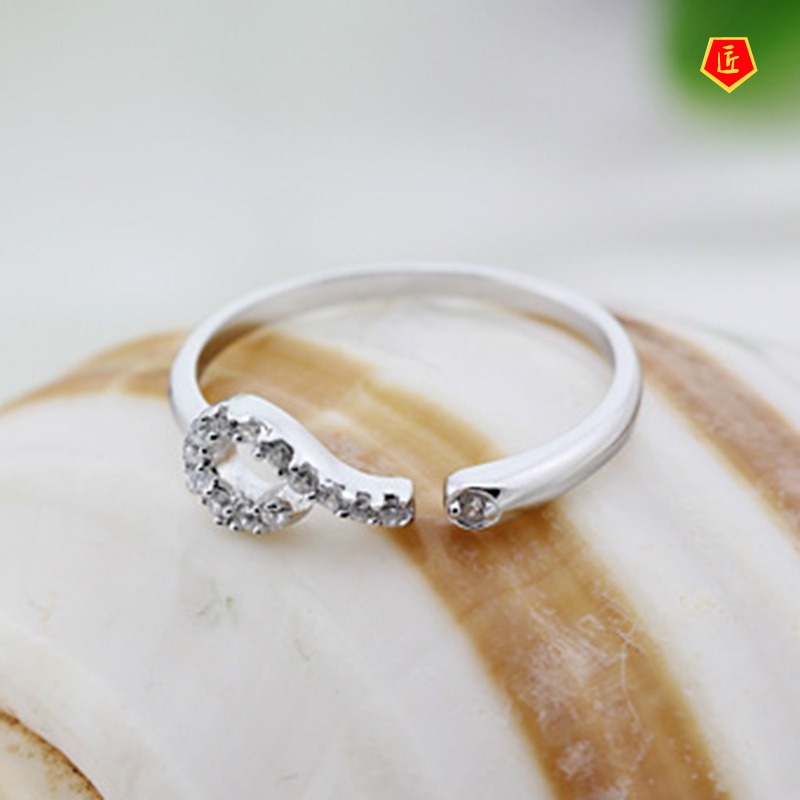 [Ready Stock]Creative Simple Diamond Silver Ring