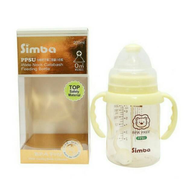 Simba PPSU Wide Neck Calabash With Handle 200ml Training Botol Susu Anticolic Antisedak