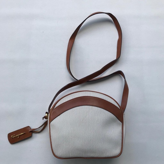 Salvatore ferragamo white bag