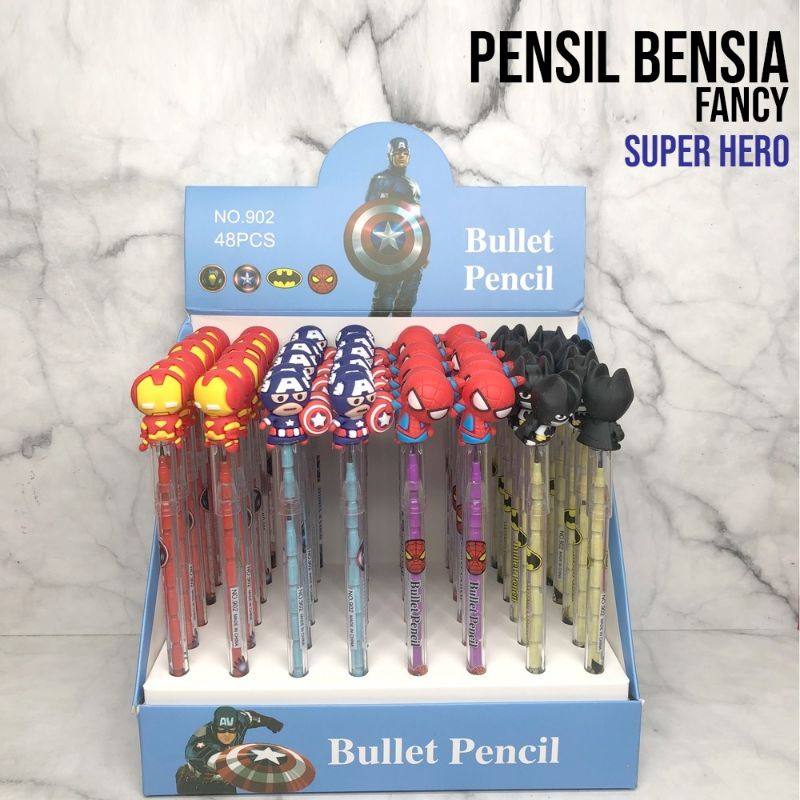 

Pensil / Pensil benzia / pensil sambung / pensil susun BTS / marvel / Doraemon