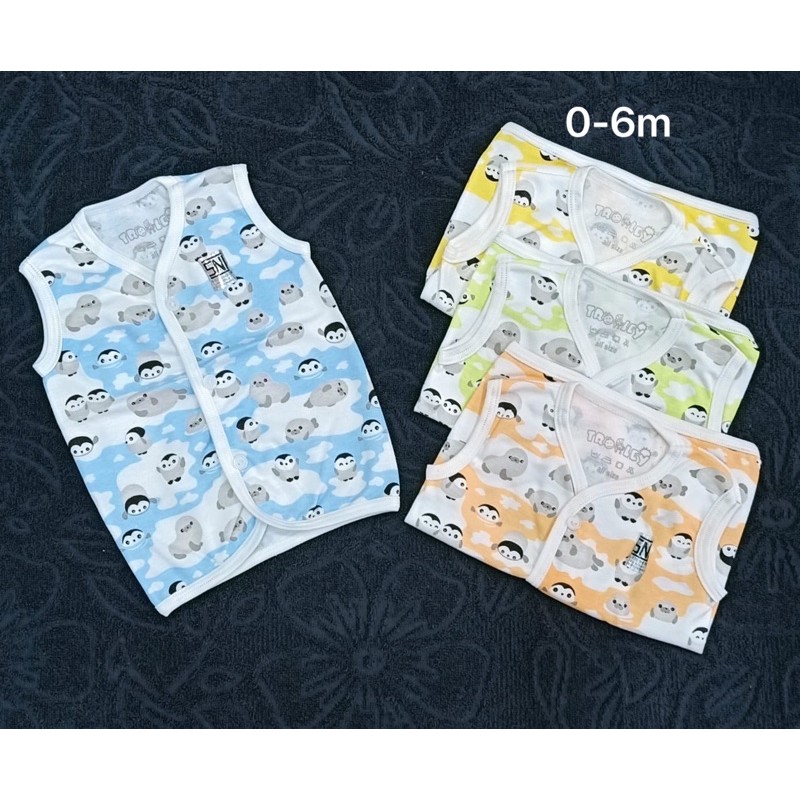 3Pcs baju bayi 0-3m NASUKA katun halus SNI Baju bayi Newborn Premium Pakaian Bayi Baru Lahir-Bj kutung Pinguin4pc