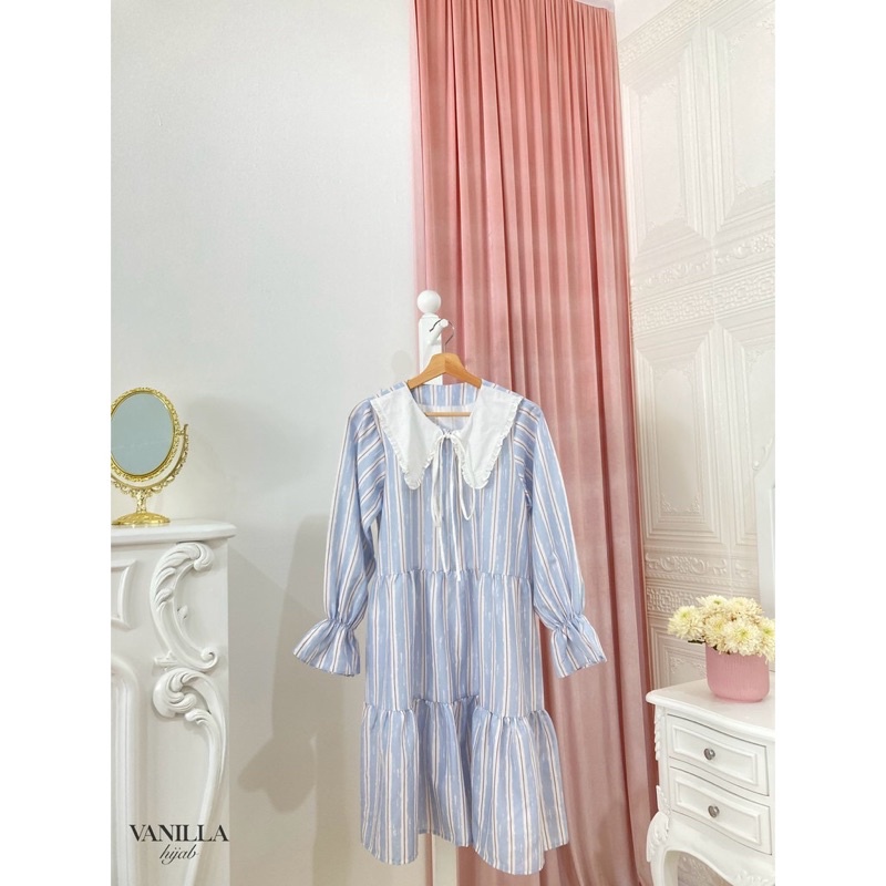 MIDI TUNIK STRIPES - VANILI BY VANILLAHIJAB