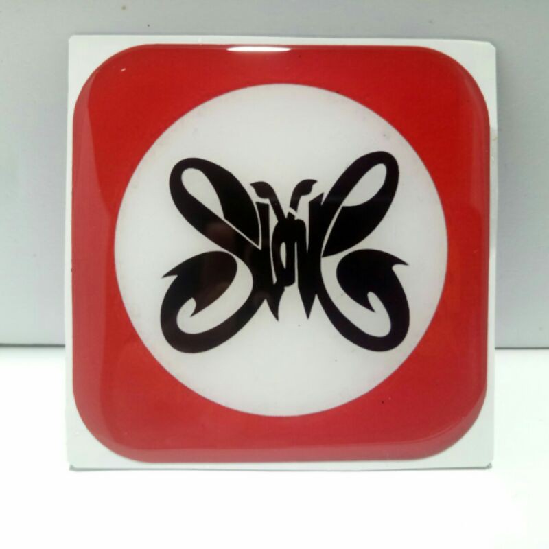 Emblem sticker timbul resin lentur logo slank