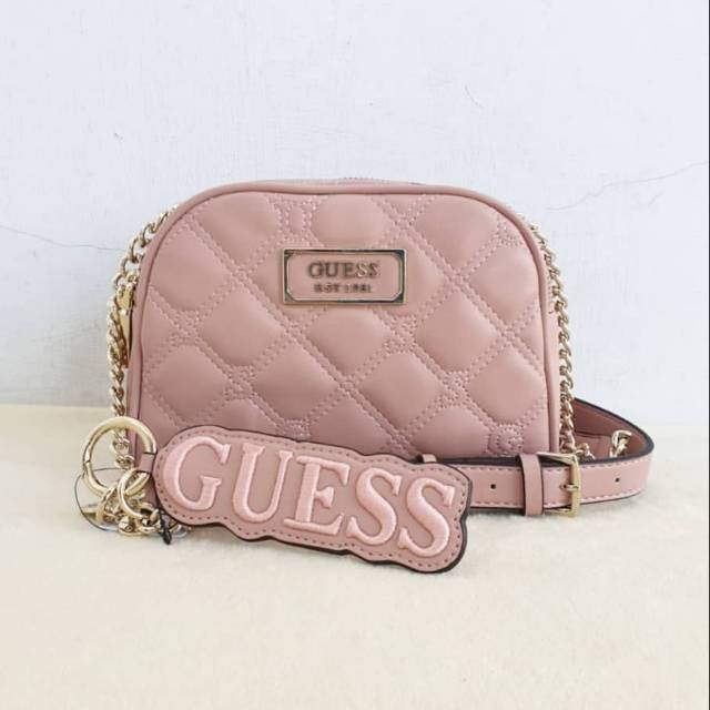 Original guess quilted emboss dusty pink bag