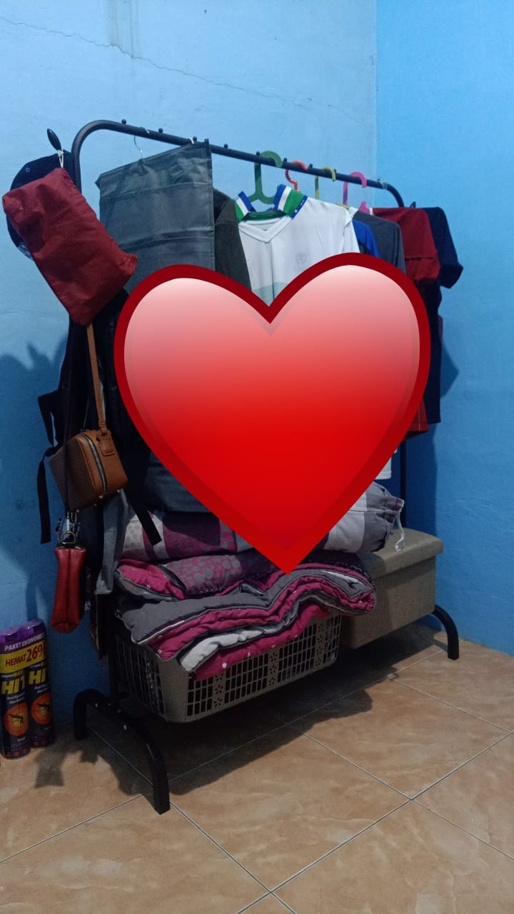 Gantungan Baju Rak Lemari Jemuran Stand Hanger Tempat Pakaian Sepatu Single Bahan Besi