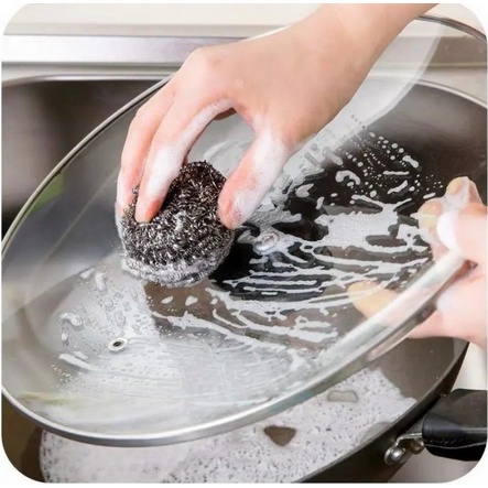 Sabut Stainless Steel Cuci Piring Anti Karat Alat Kawat Memasak Makan Jaring Spon Dish Pembersih Mencuci Peralatan Washing Tools Equipment Dapur Serbaguna Gelas Wire Sponge Clean Cleamer Pembersih Inovatif Efektif Mencuci Piring Grosir Prakarya Malang