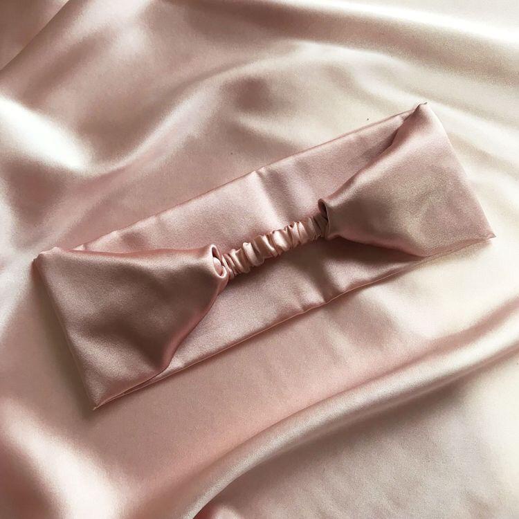 BANDO KOREA ROSE GOLD BAHAN SATIN SILK HIGH BERKUALITAS HAIRBAND KOREA AKSESORIES FASHION WANITA