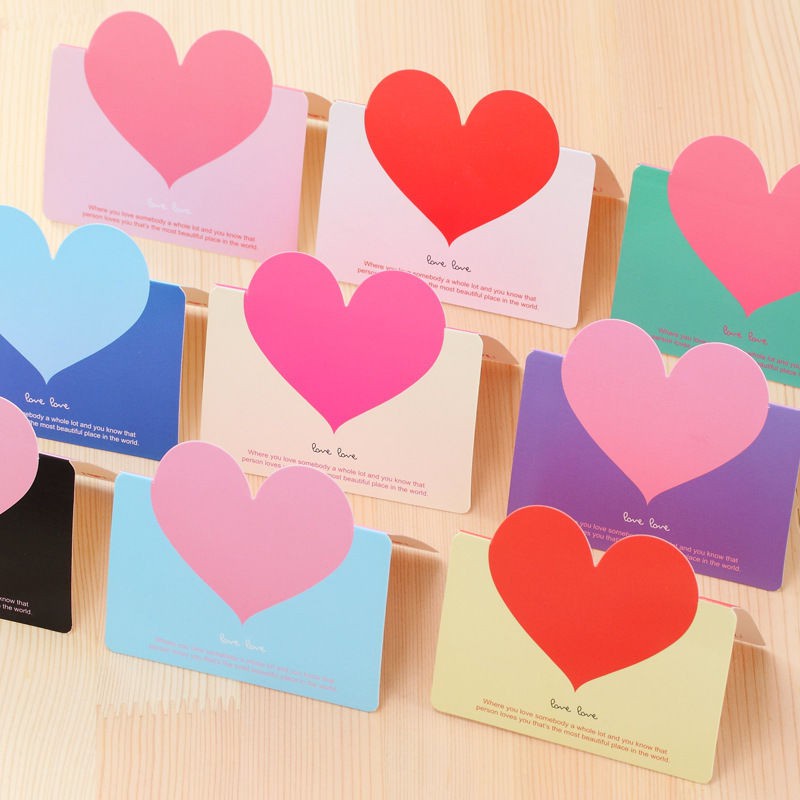 1pc Kartu Ucapan Bentuk Hati Untuk Hari Ibu / Valentine / Pernikahan
