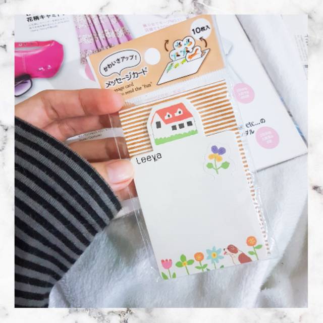 

READY - NOTE MEMO MESSAGE CARD PEMBATAS BUKU ORIGINAL JAPAN MADE IN KOREA STATIONARY STATIONERY