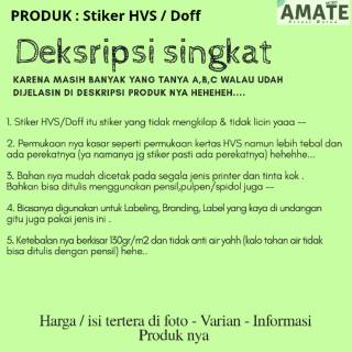 Kertas Sticker HVS doff Adhensive A4 Sticker Kertas Kertas Sticker HVS doff Adhensive A4 Sticker Kertas