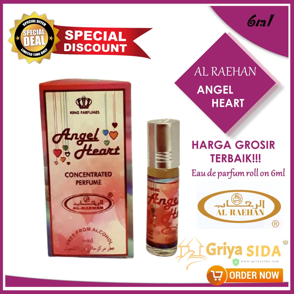 Parfum Angel heart 6ml alraehan aroma Angel heart al raehan mirip al rehab parfum Harga grosir PROMO!!