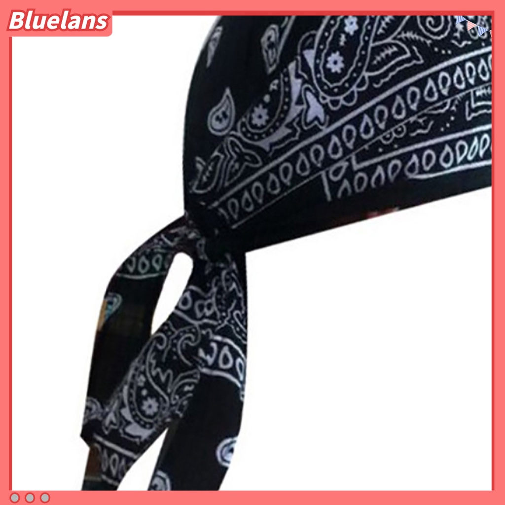 Bluelans Topi Bandana Pria Dewasa Motif Print Paisley Untuk Biker