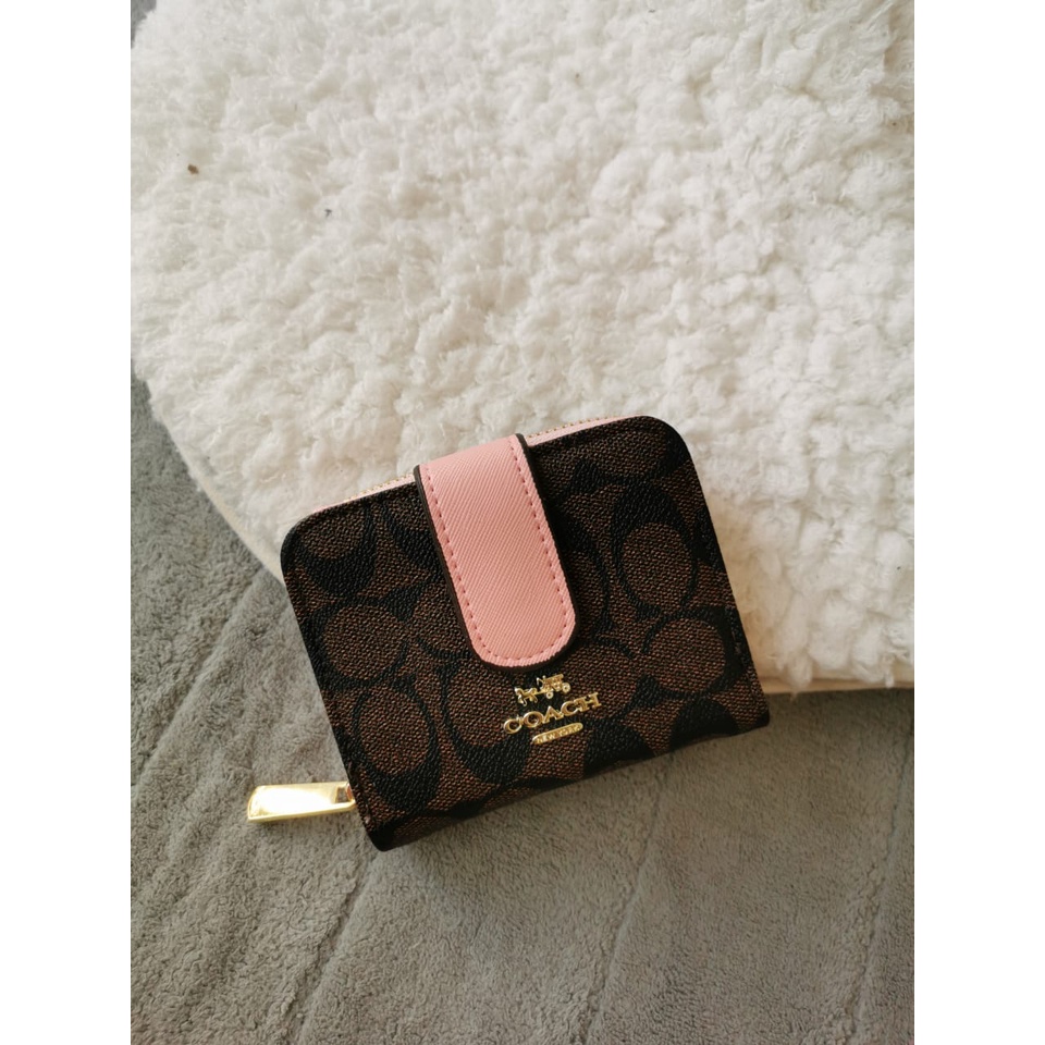 Coach Signature mini zip wallet Dompet wanita premium mbq
