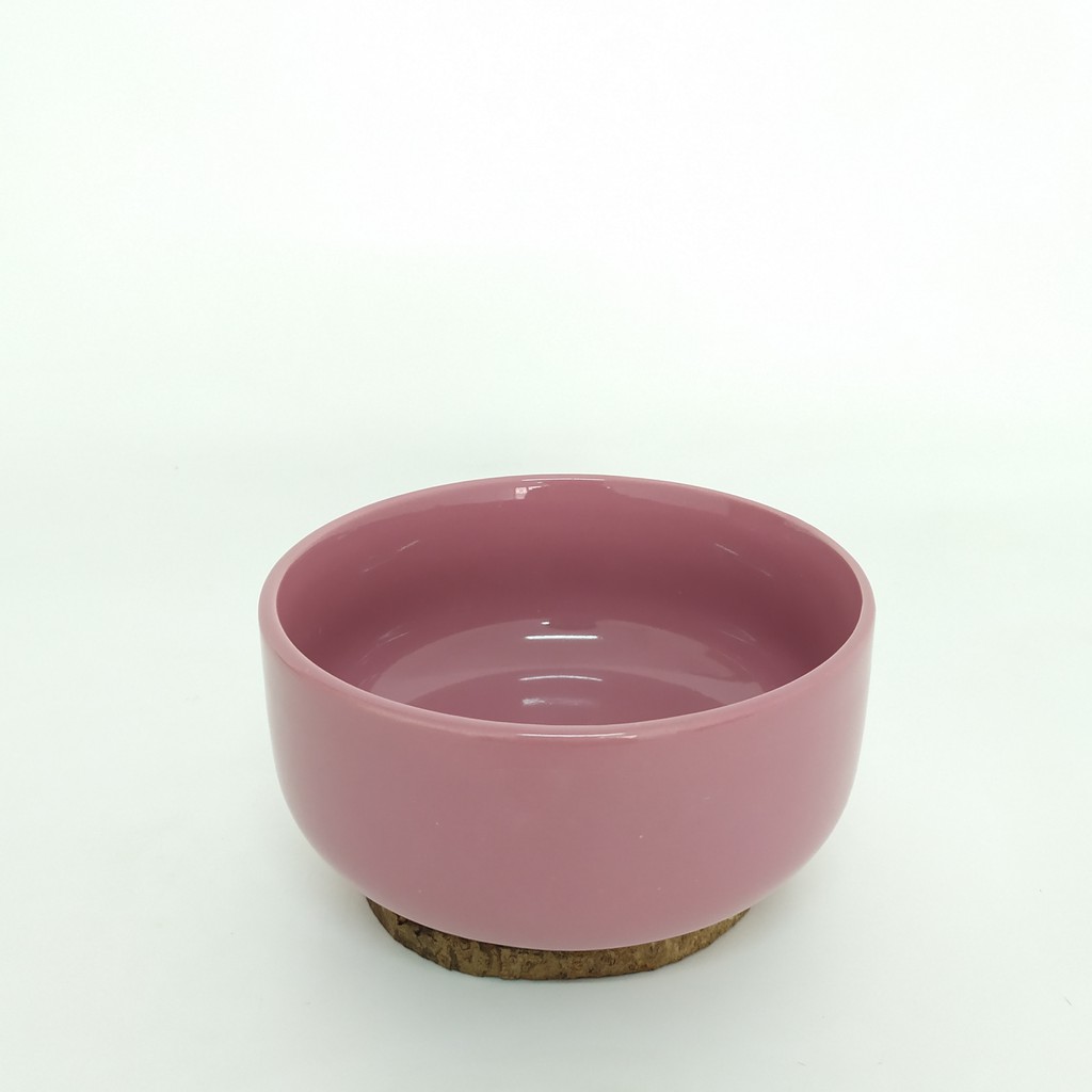 Mangkok Mangkuk Keramik  B 14cm 5 5inch Pink  Tua Polos  