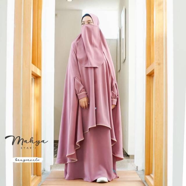 MAHYA DRESS SYAR'I BY SIMPLY HAPPY (BOUGENVILE)
