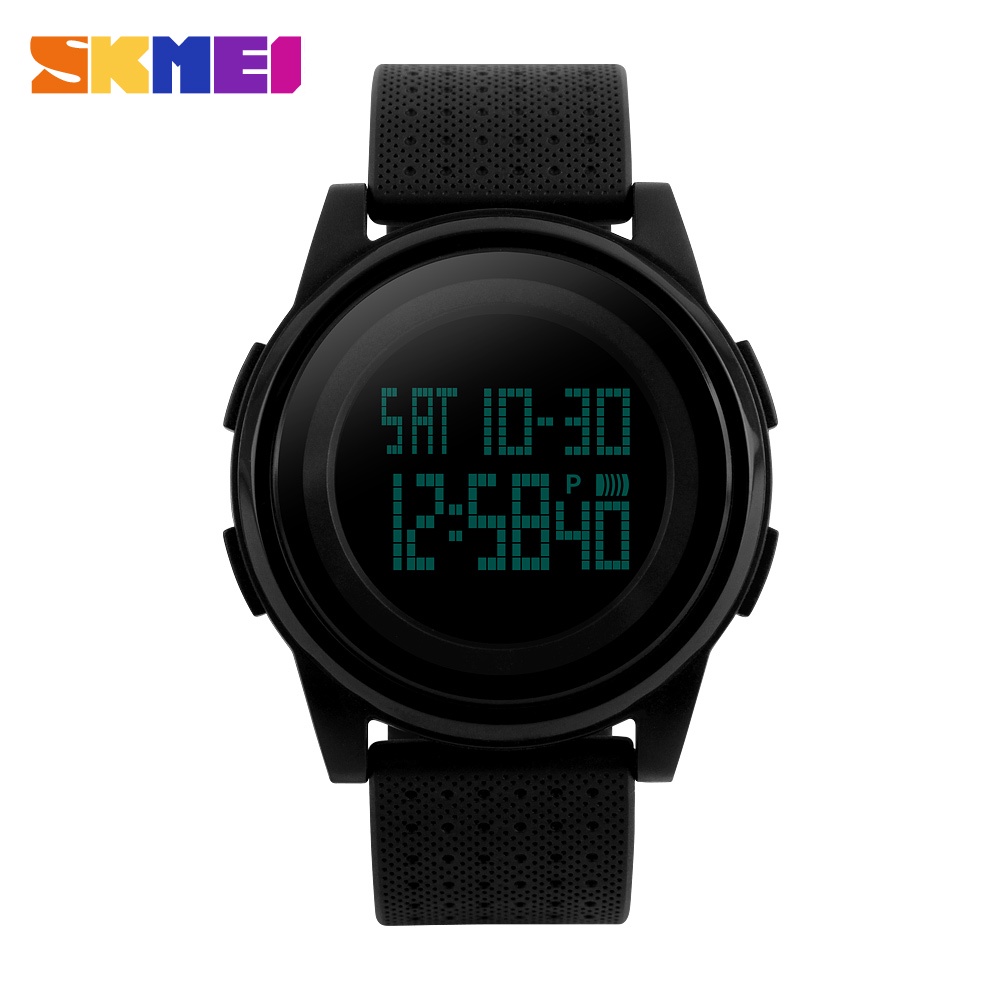 Jam Tangan Pria Skmei 1206 Full Black Jam Tangan Skmei Jam Tangan Karet Pria Jam Tangan Cowok Sport