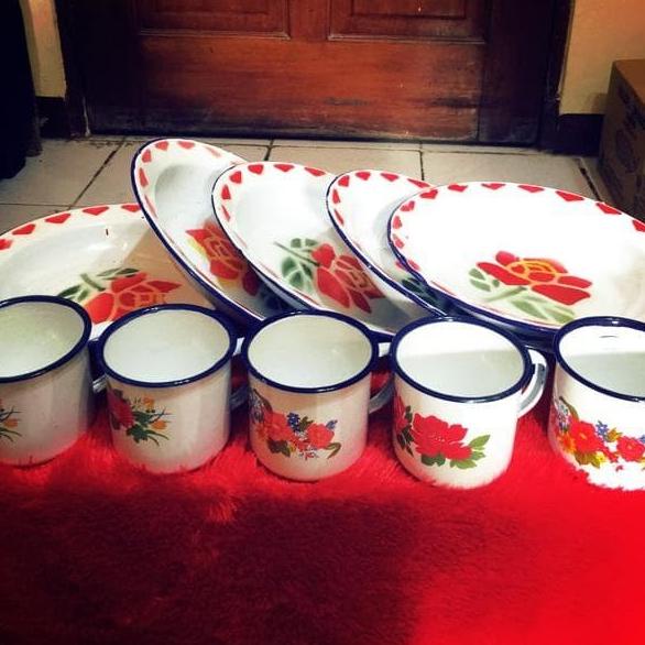 Promo  10Pcs Termurah Dan Tervintage/Piring Jadul/Gelas